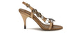 Brown Calf Leather Bos Taurus Stiletto Heel Sandals