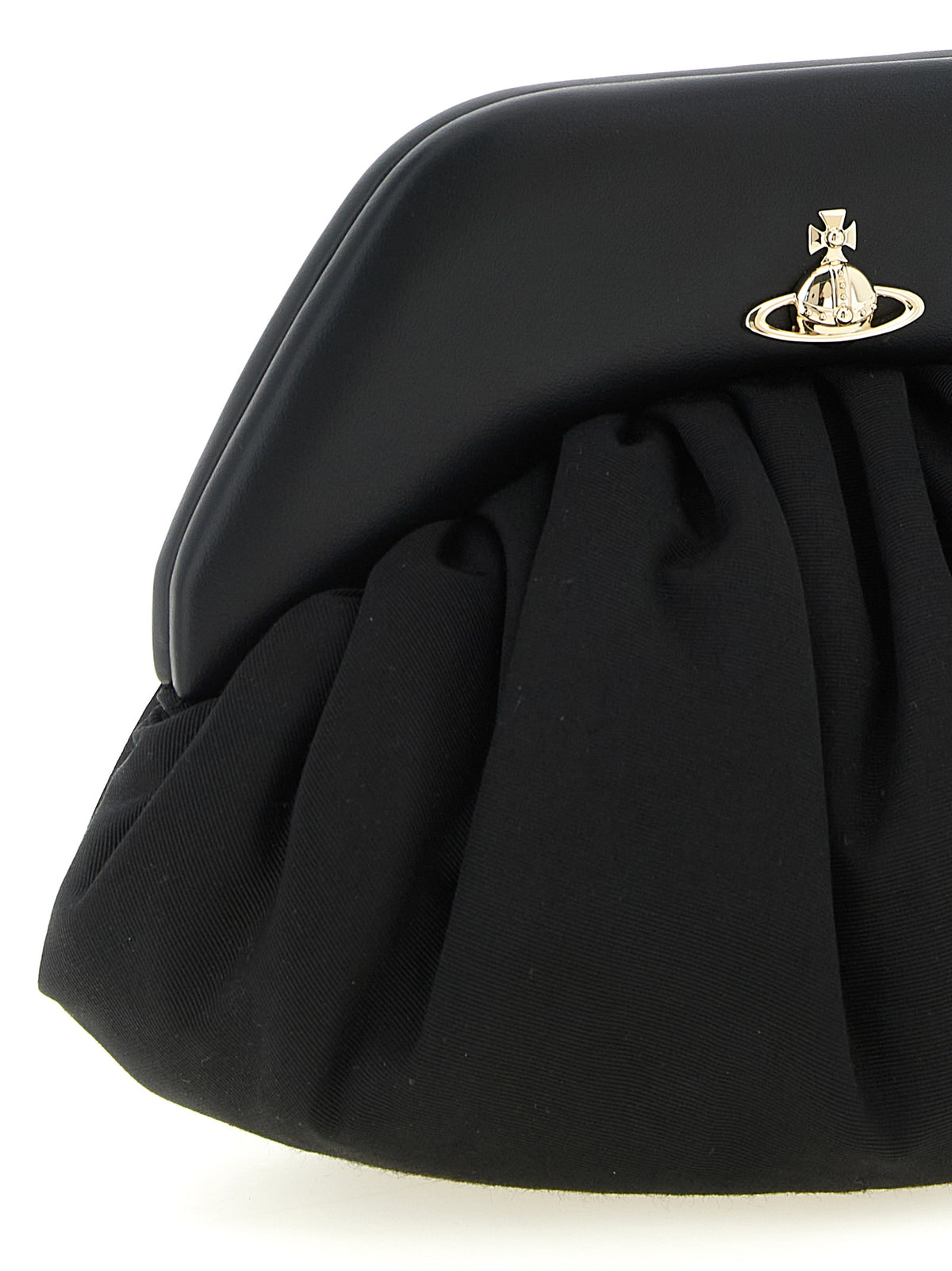 Black Viscose Clutch Bag