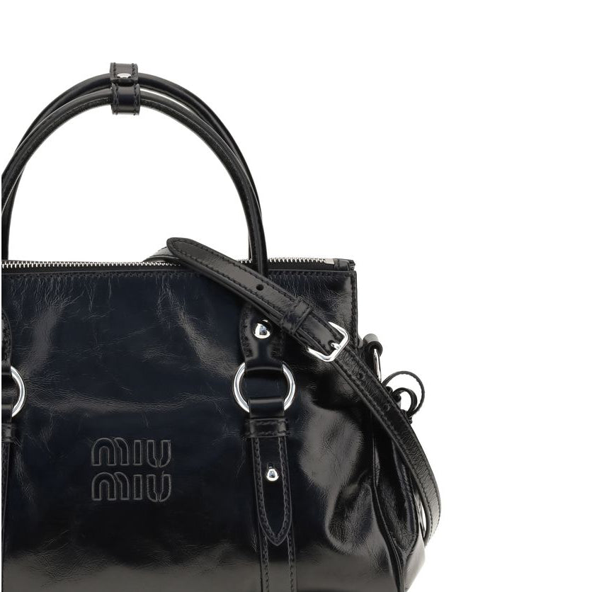 Black Calf Leather Bos Taurus Handbag