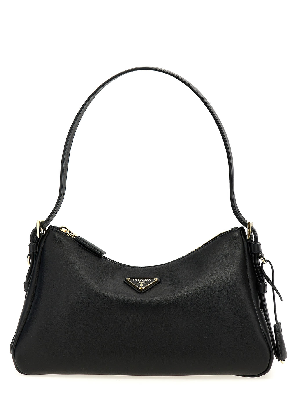 Black Calfskin Shoulder Bag