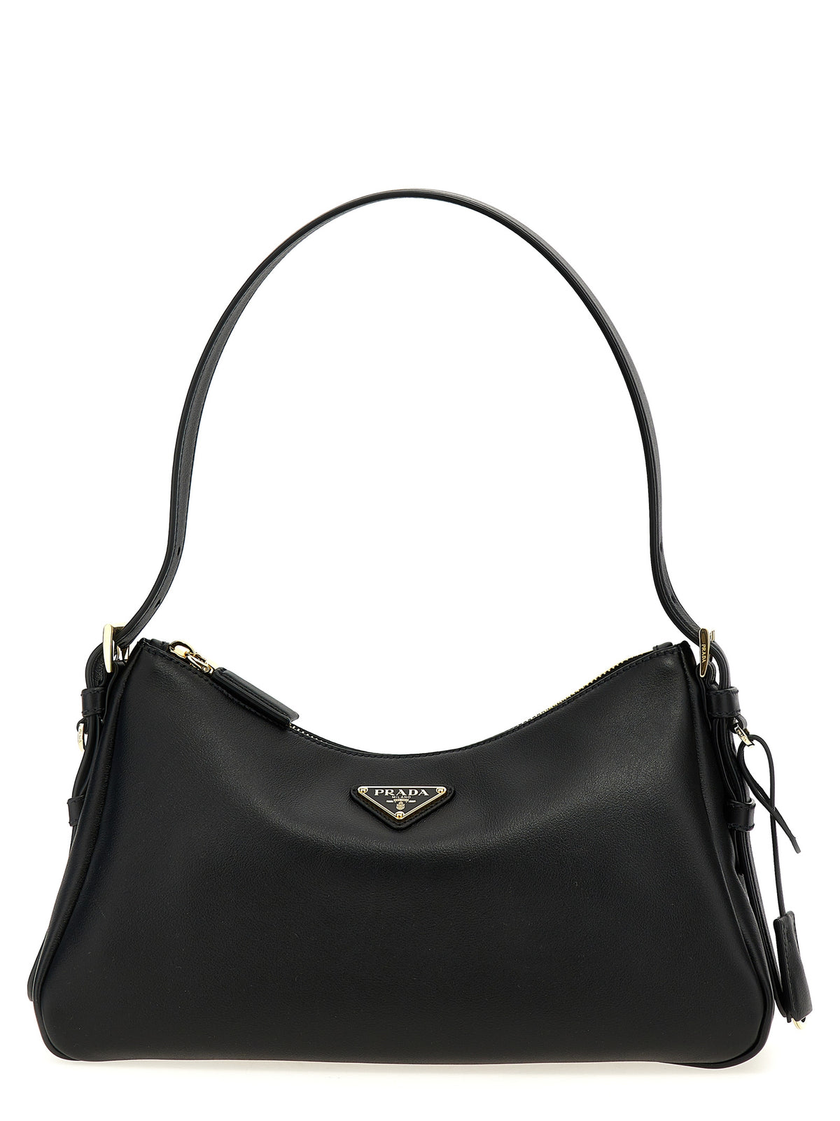 Black Calfskin Shoulder Bag