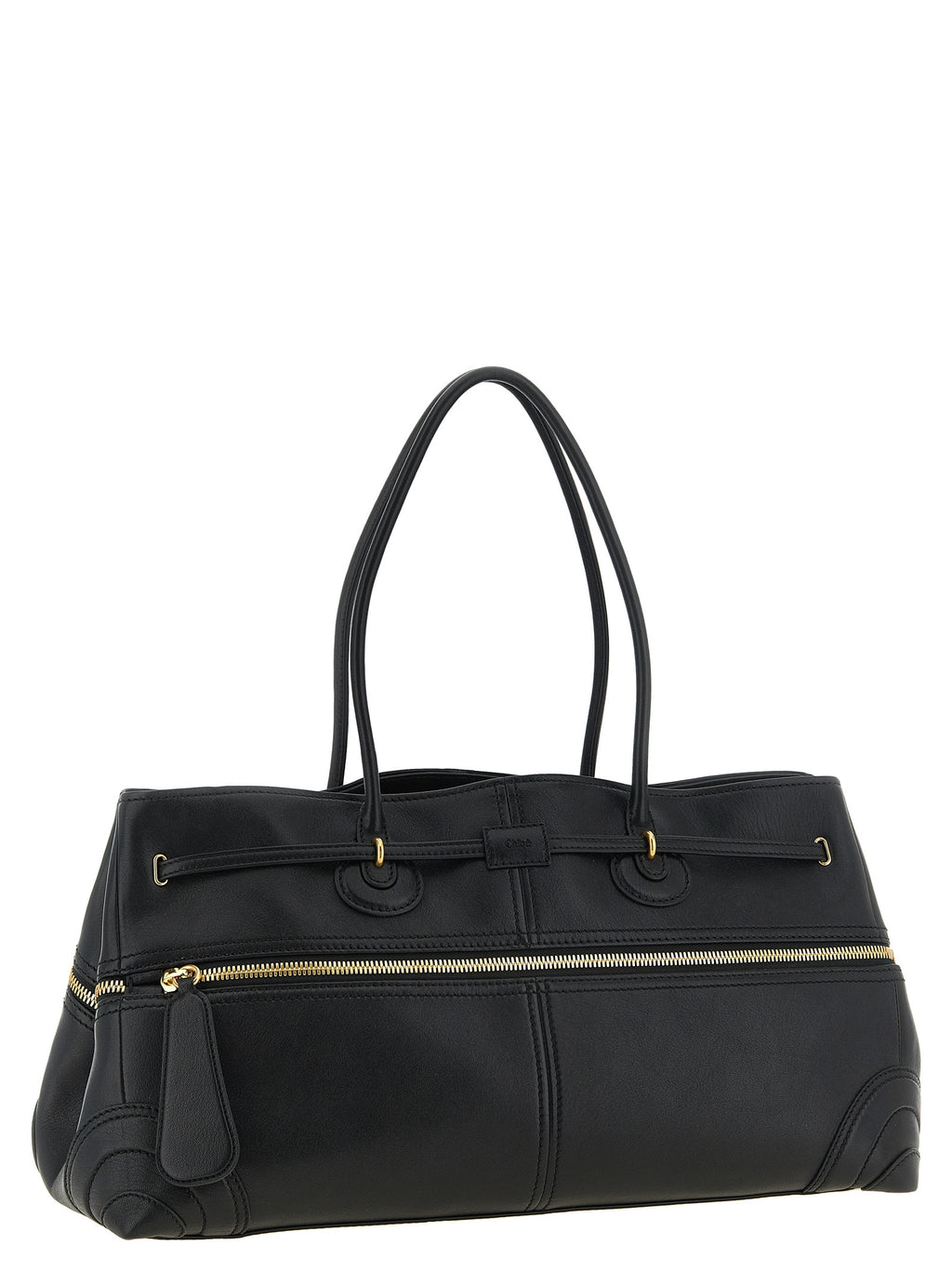 Black Lamb Leather Shoulder Bag